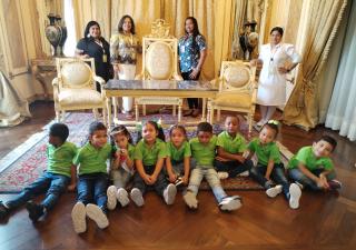 Niños del CAIPI del MINSA visitan la presidencia de la República