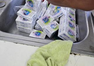 Operativo de cumplimiento de normas sanitarias en Las Garzas