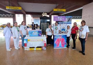 Programa para el control de la tuberculosis promueve y realiza docencia en terminal de transporte